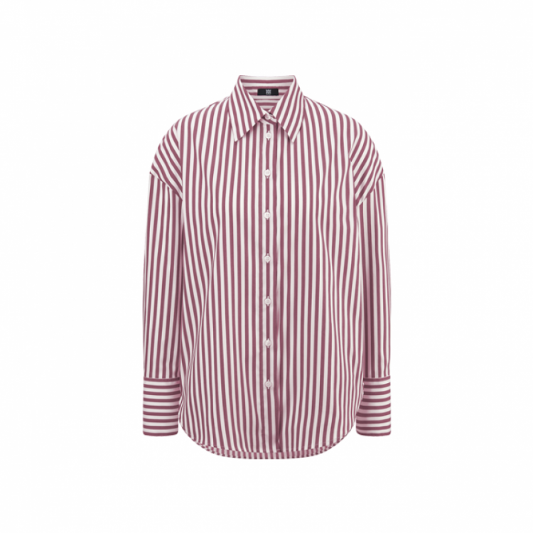 STRIPE COTON SHIRT 396 MORELLO WHI