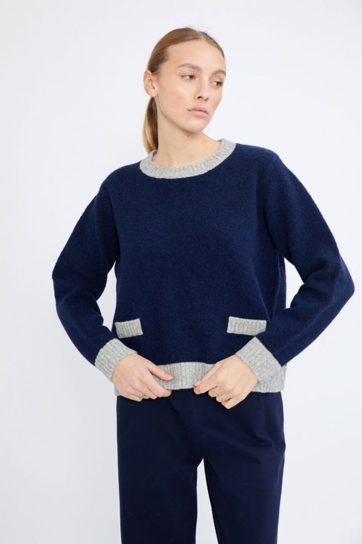CHANEL BICOLOR CN 58 NAVY