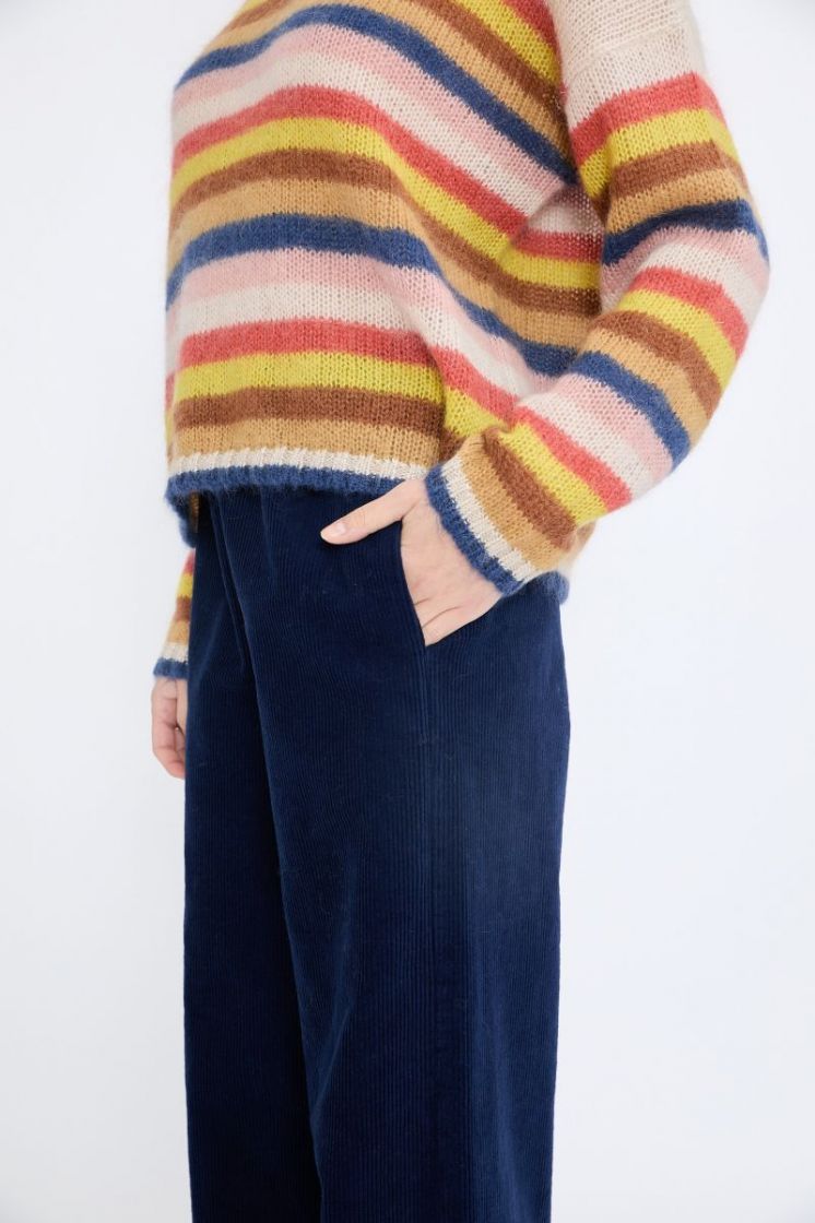VELOURS RIB 58 NAVY
