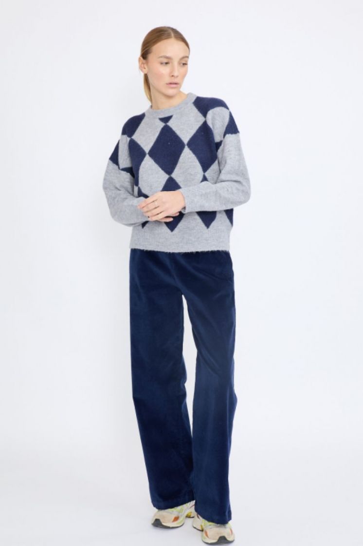 VELOURS LIZ 58 NAVY