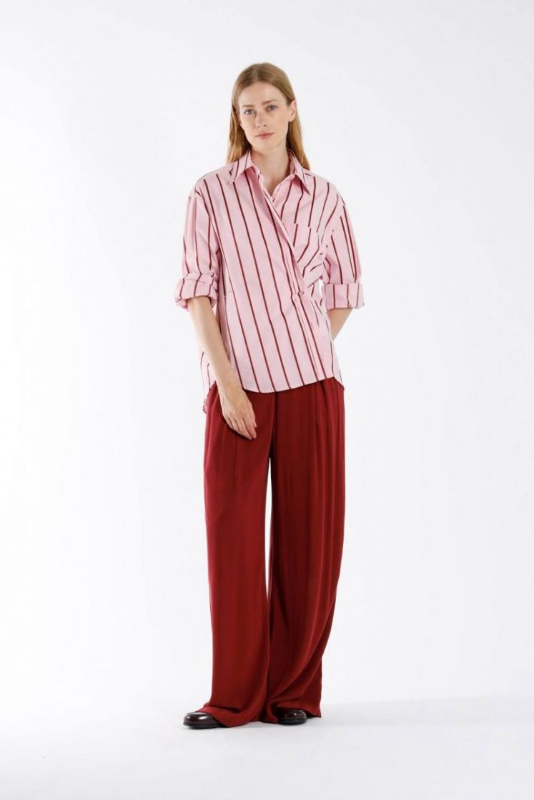 STRIPE OVERSIZED 300 ROSE BORDEA