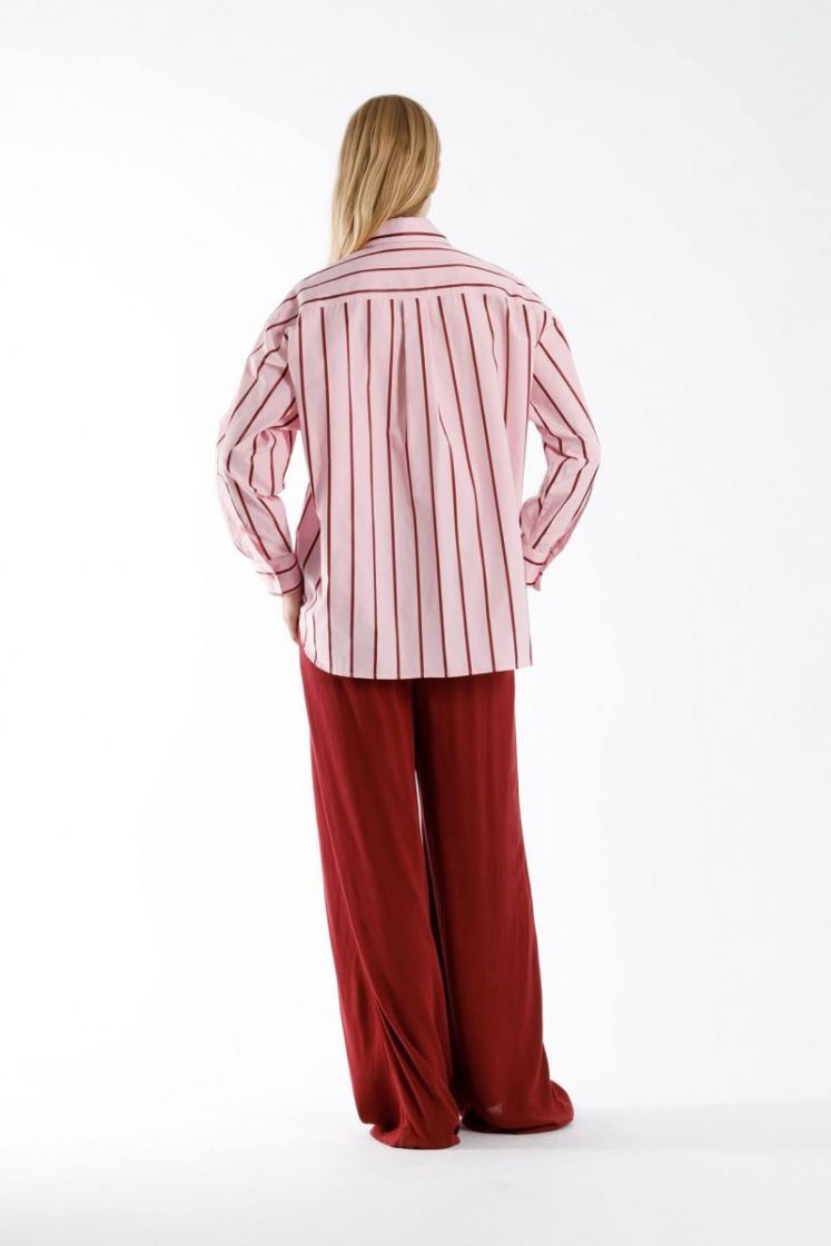STRIPE OVERSIZED 300 ROSE BORDEA