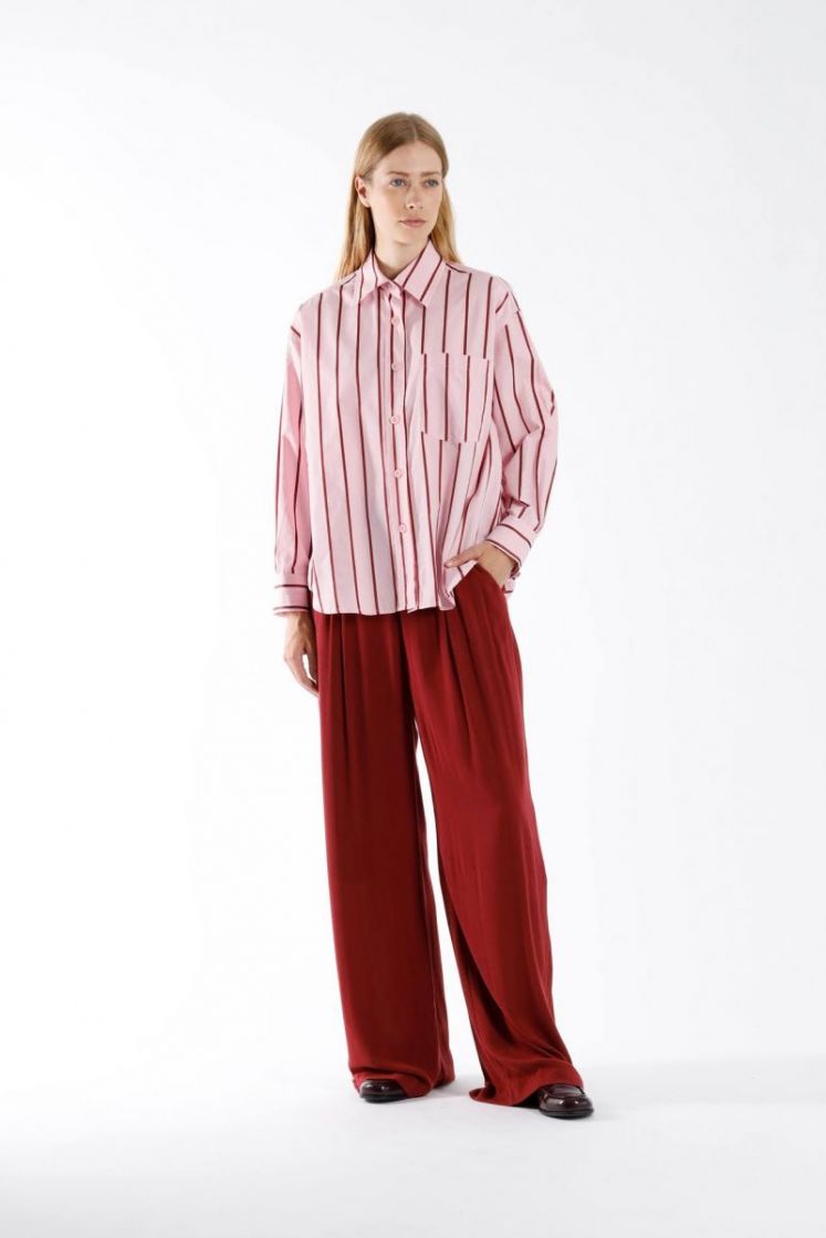 STRIPE OVERSIZED 300 ROSE BORDEA