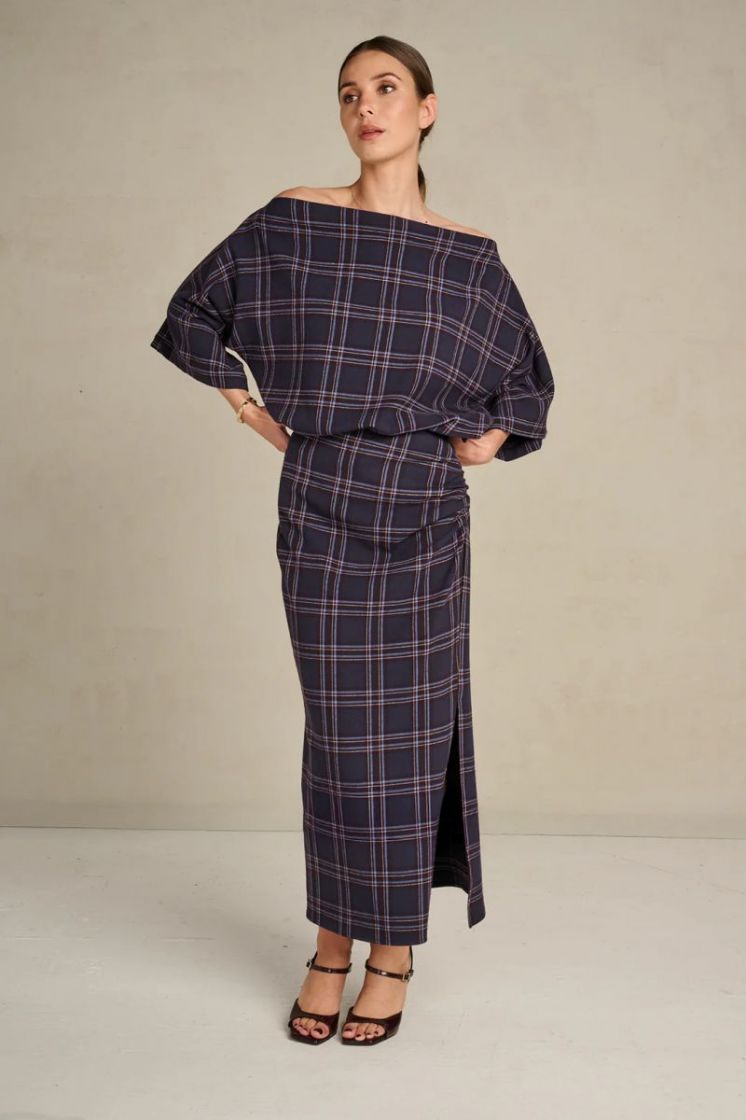 BOLD CHECK  NAVY