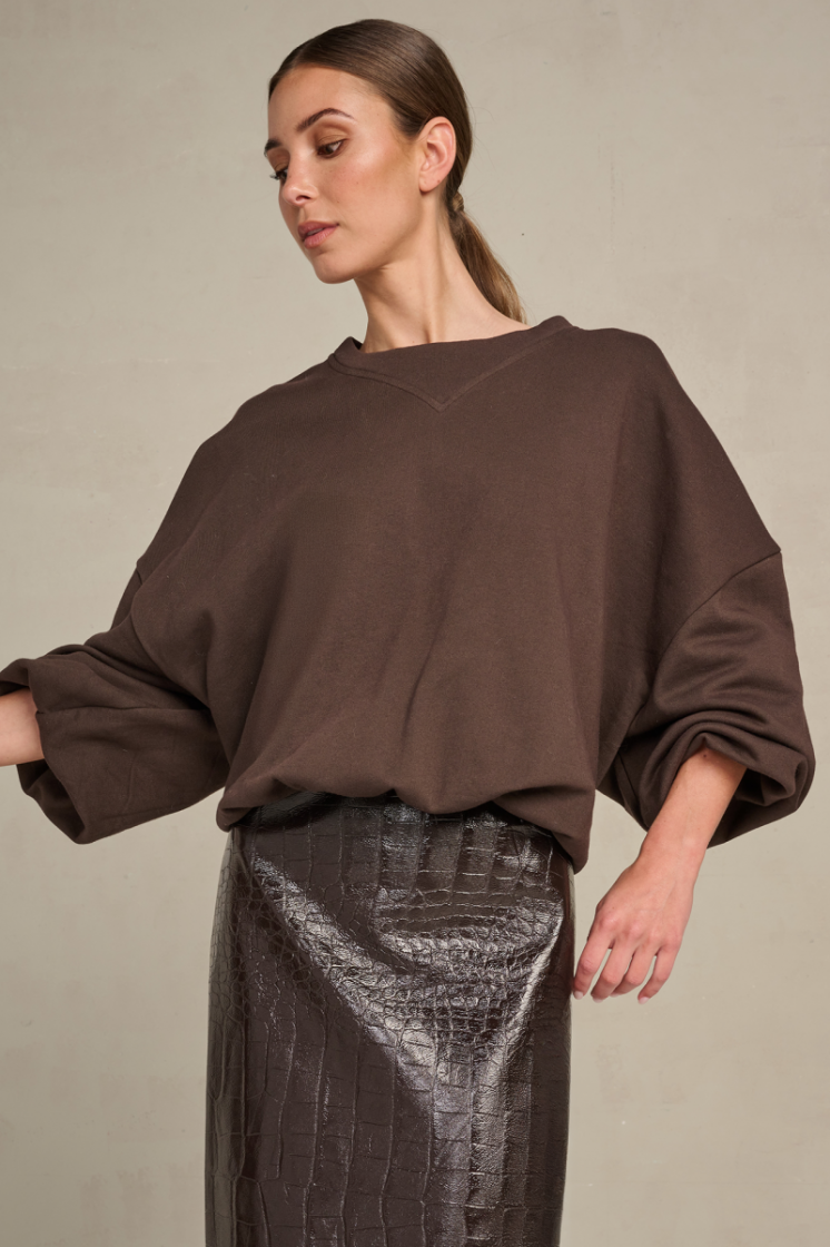 JERSEY SWEATER CHOCOLAT