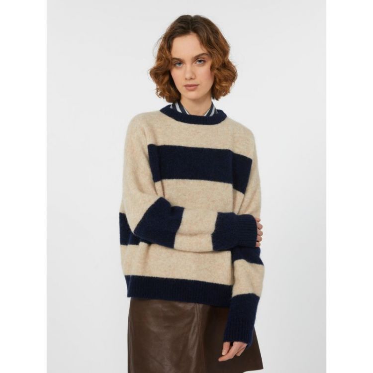 CN STRIPE MOUSSE 013 SAND/NAVY
