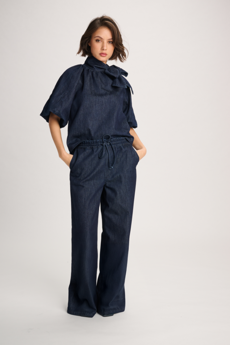 DENIM WIDE LEG DARKBLUE