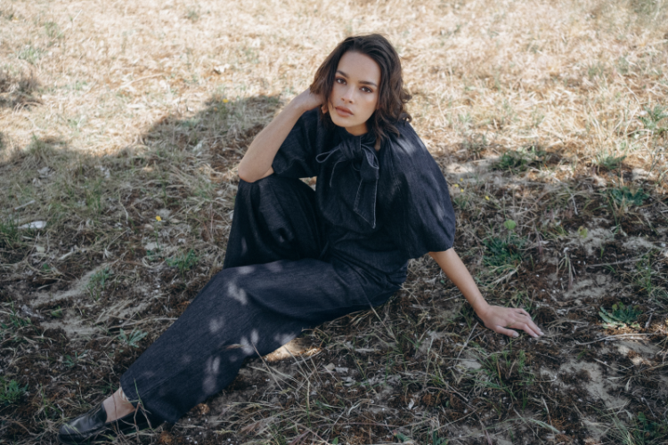 DENIM WIDE LEG DARKBLUE