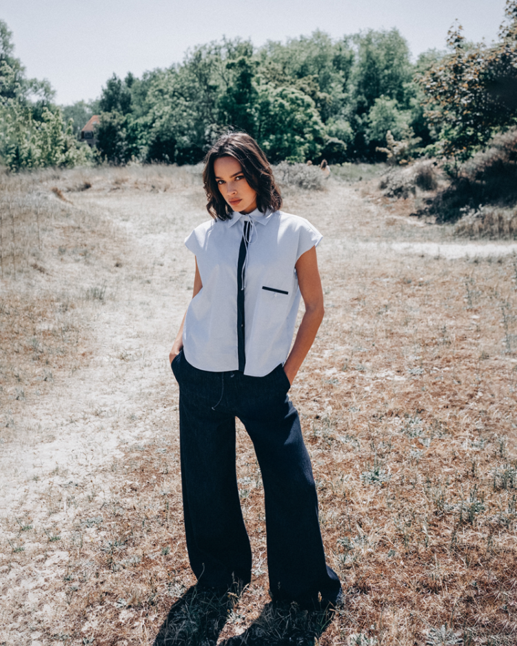 DENIM WIDE LEG DARKBLUE