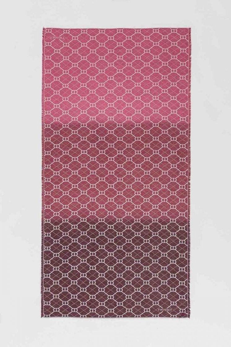 DEGRADE SHINY LOGO SCARF 5609 WINETASTIN