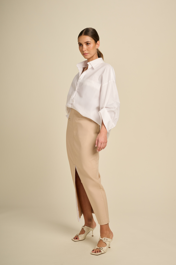MIDI SKIRT BEIGE