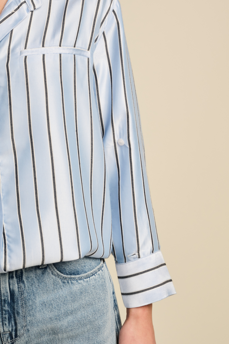 SILKY STRIPES EVENING BLUE
