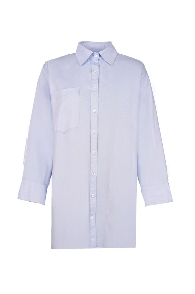 LONG POPLIN SHIRT OXFORD BLUE