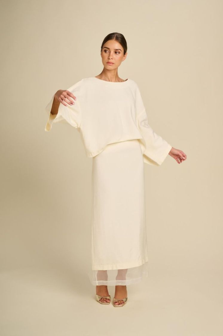 HAMMERED RAYON IVORY