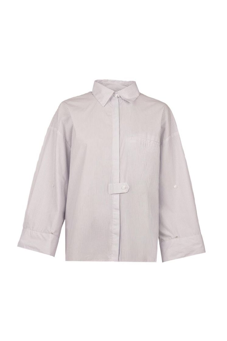 POPLIN stripes SKY BLUE