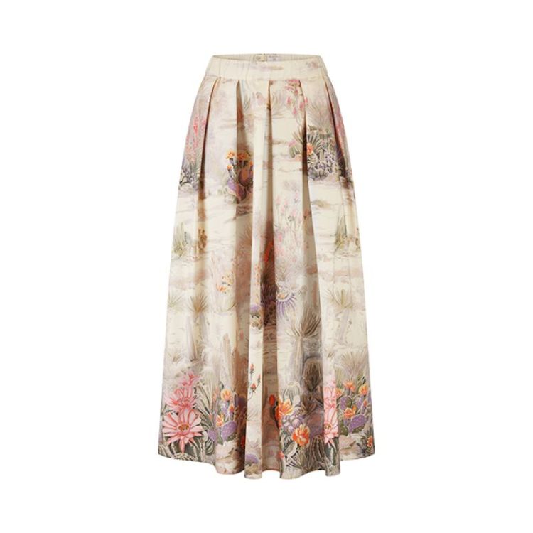 PRINTED SKIRT MIDI 860