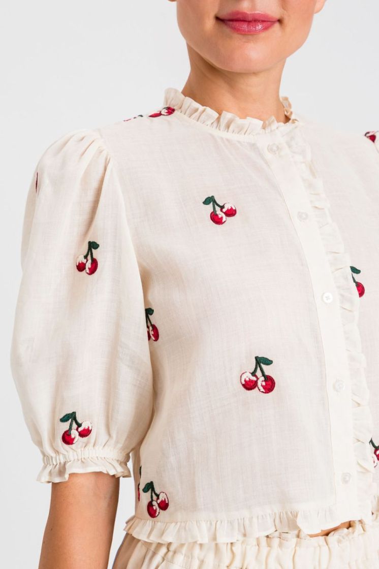 CHERRY LINNEN SHIRT 13577