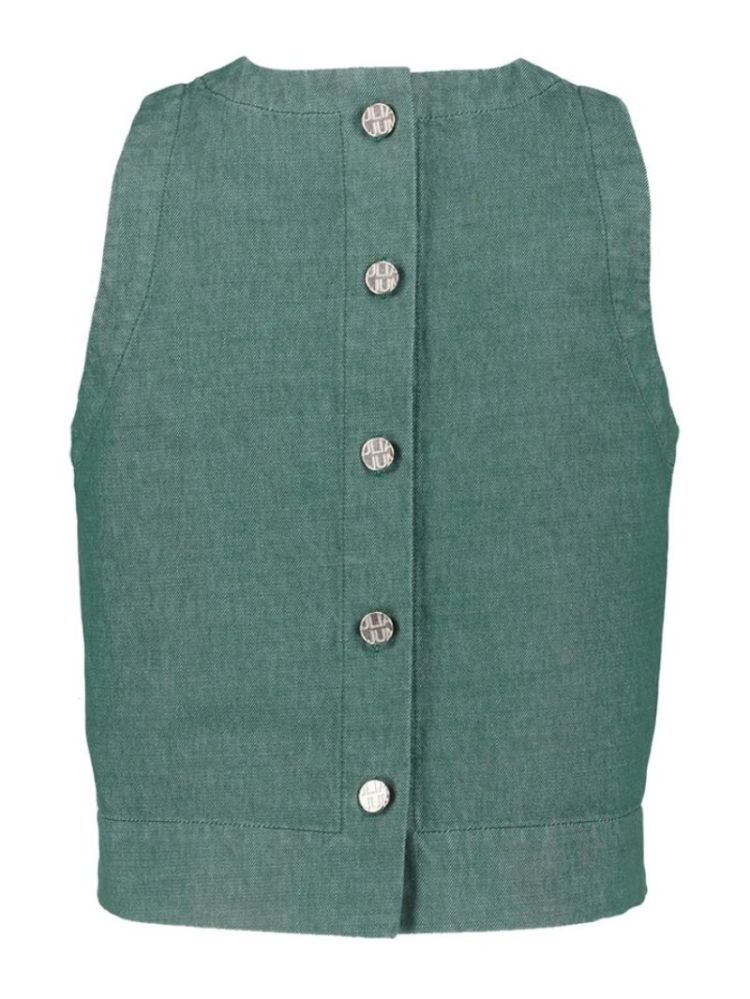 COLORED DENIM TOP EMERALD GREEN