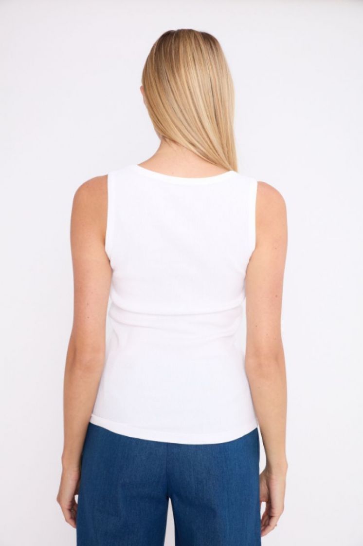 RIB TANK TOP V 01 WHITE