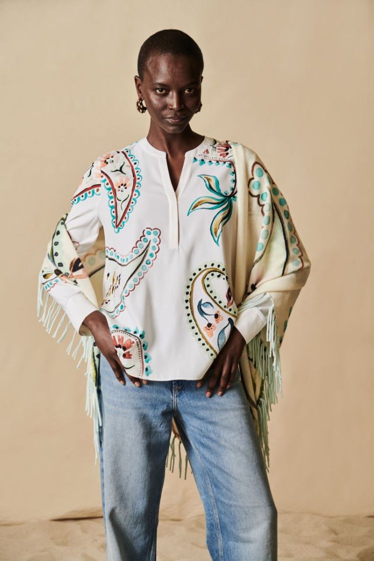 SILK PRINT  26005 TURQ MULT