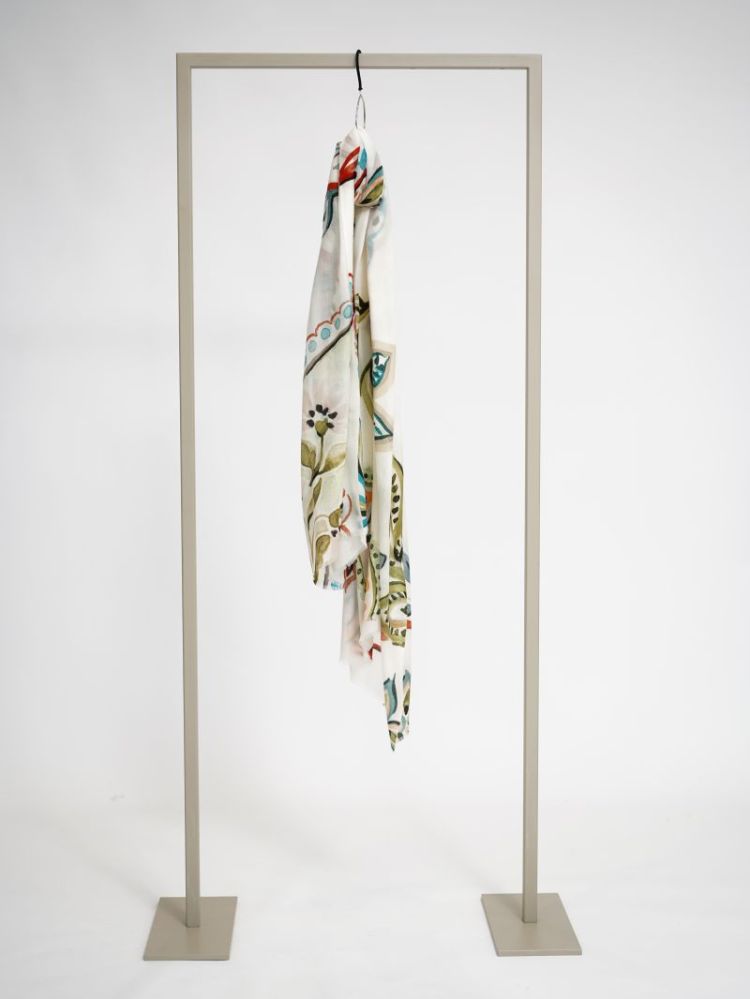 PRINT SCARF 262084 TURQ MUL