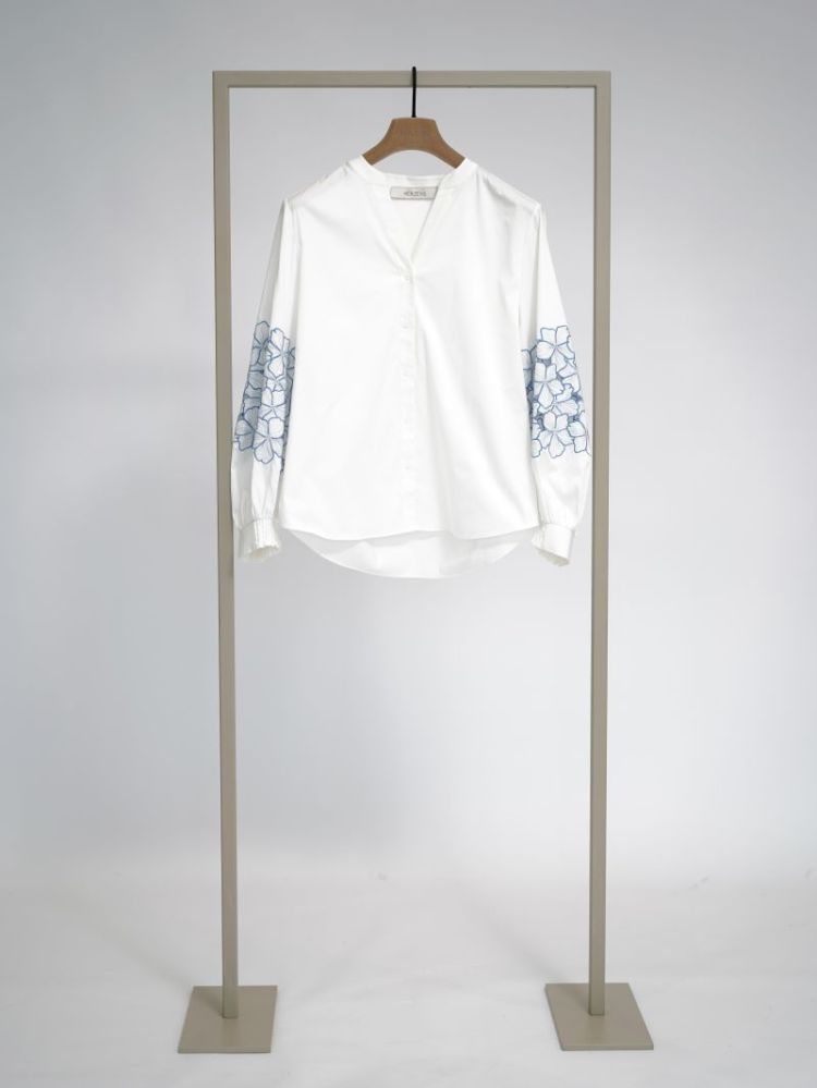 BRODERIE COTON SLEEVE 262074 OCEAN WH