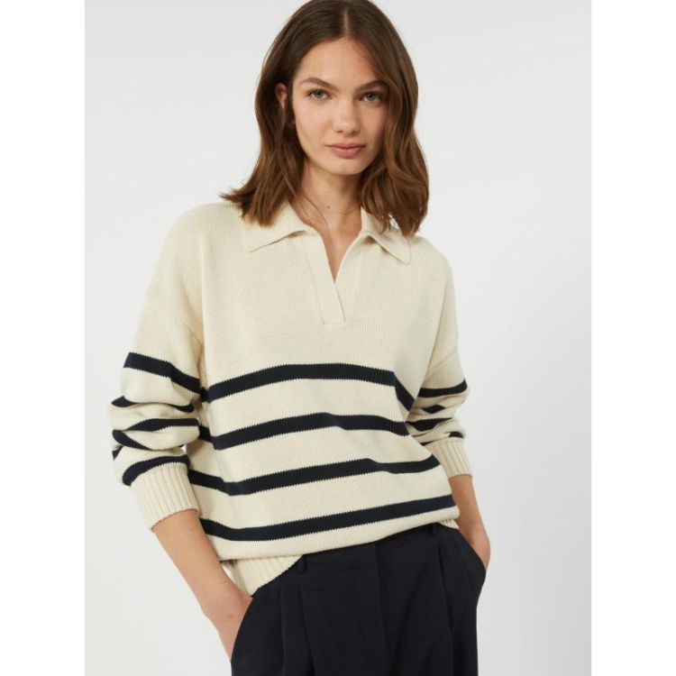 STRIPE POLOCOLLAR 011 ECRU/NY