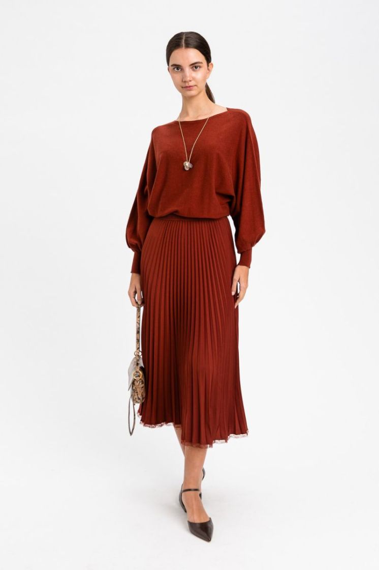 TRICOT PLISSE LONG DRESS 06501 TERR