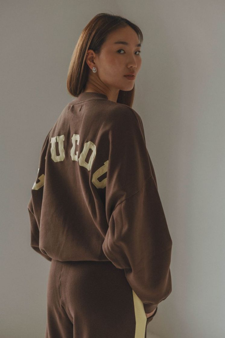 YELLOW LETTERS BROWN