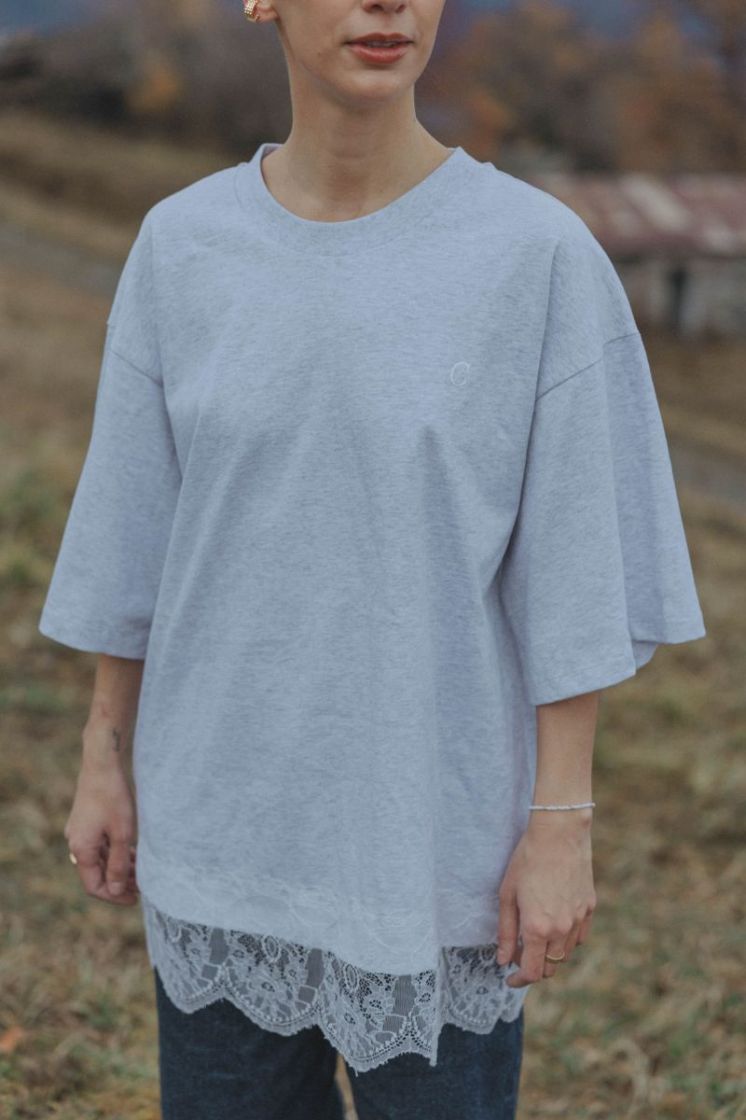 LACE BORDER LTGREY