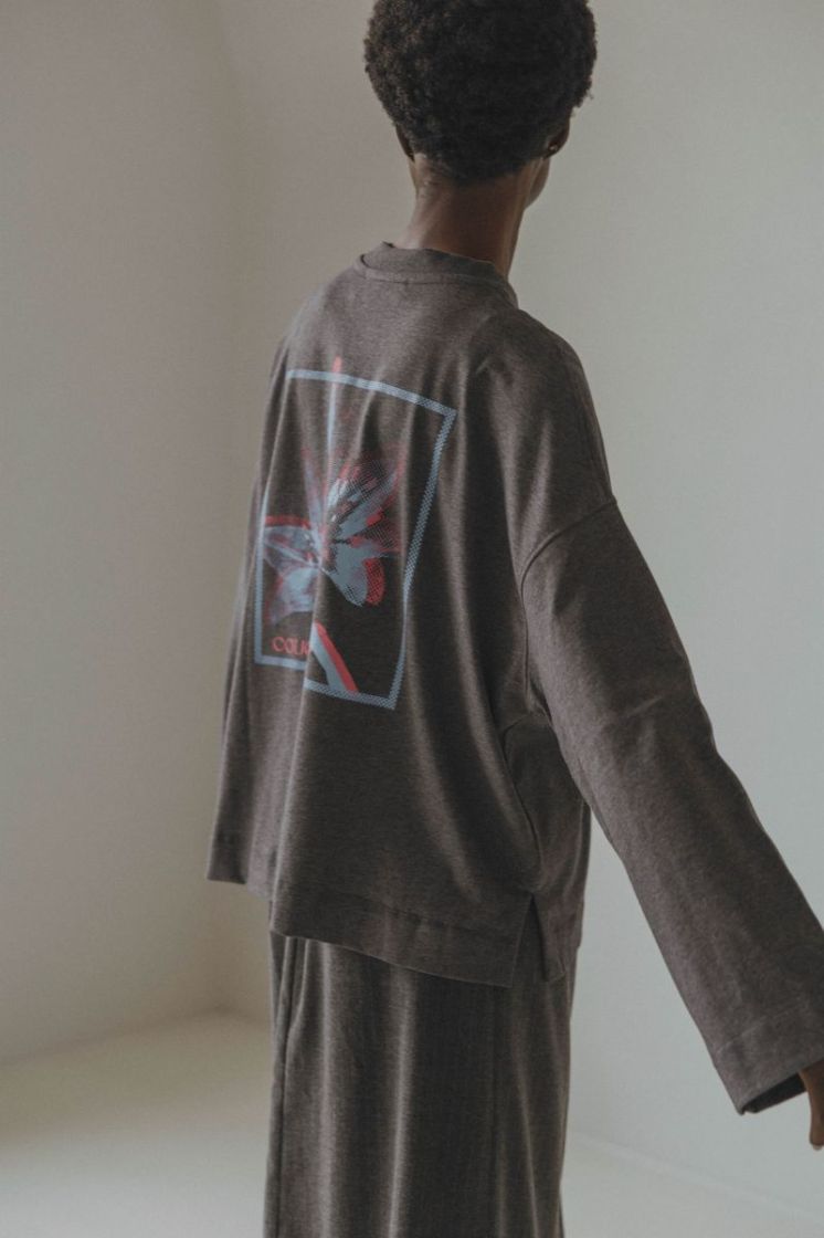 BLOOMING PRINT DARK GREY