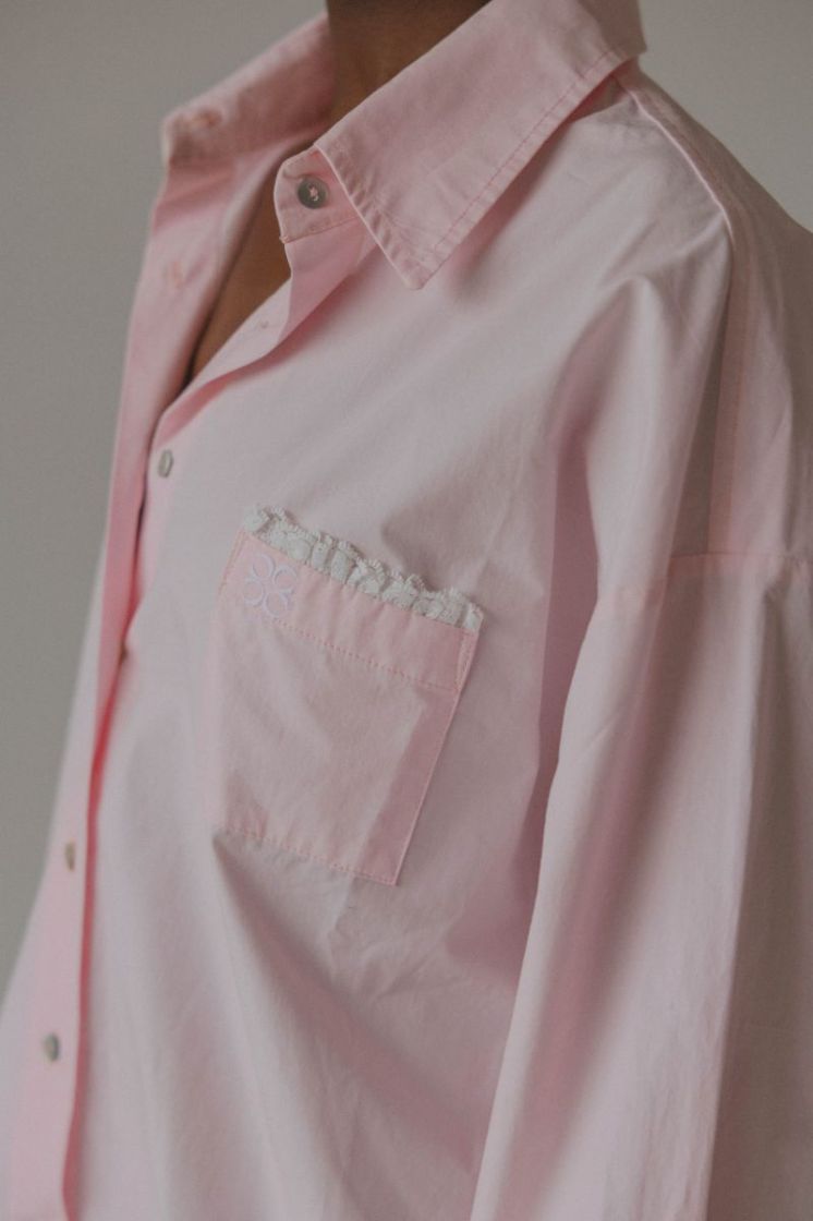 STRIPE LACE BABY PINK