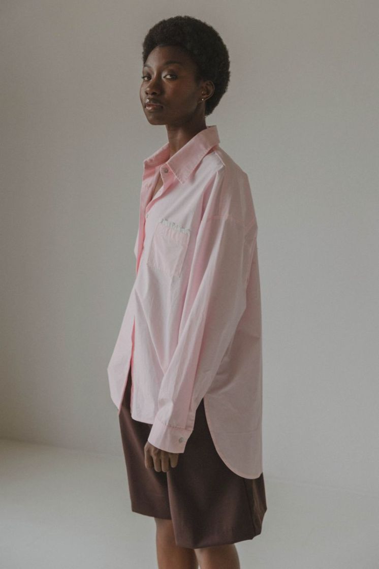 STRIPE LACE BABY PINK