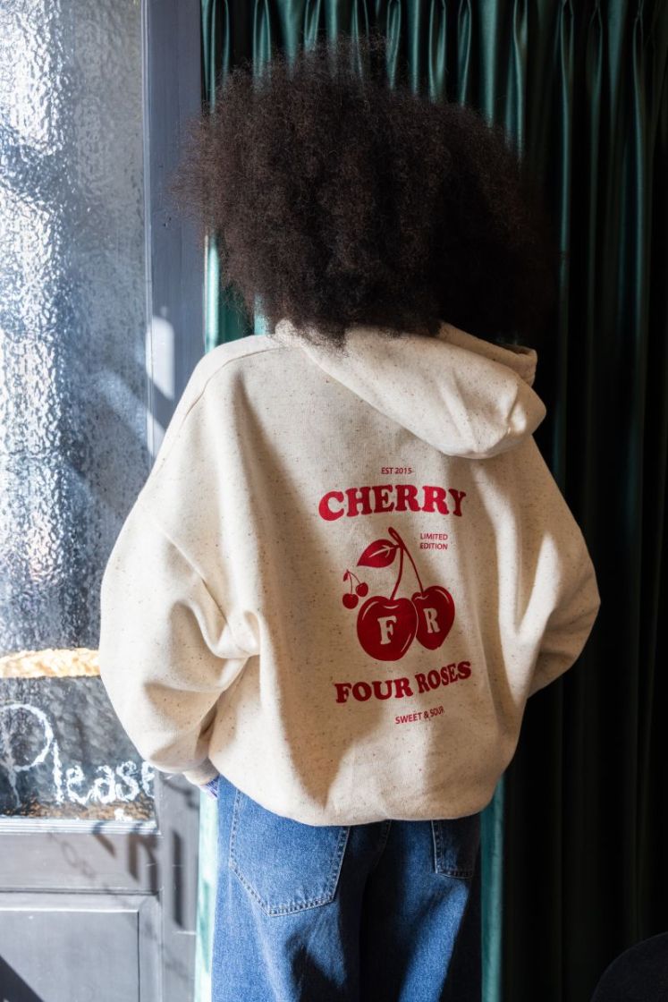 HOODIE SWEAT CHERRY ECRU MULTI