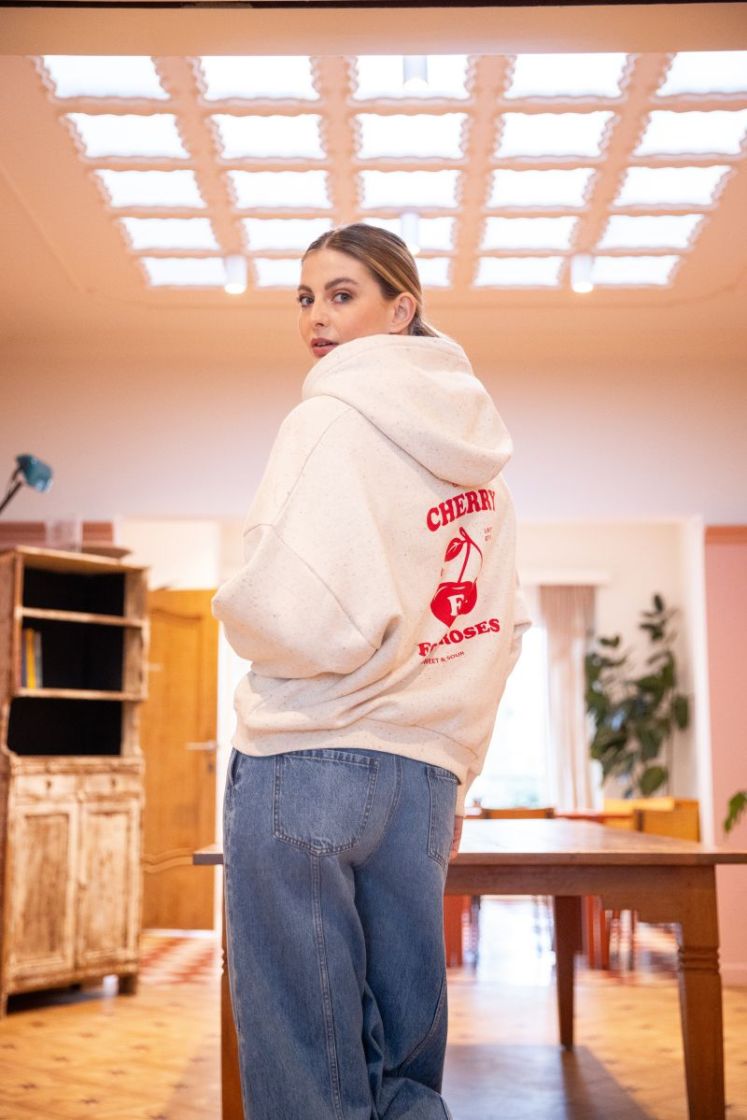 HOODIE SWEAT CHERRY ECRU MULTI