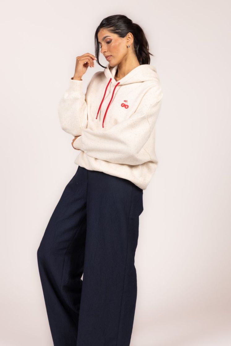 HOODIE SWEAT CHERRY ECRU MULTI