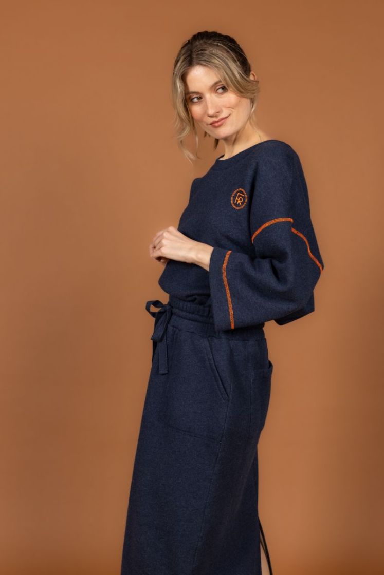 BICOLOR NAVY CHINE