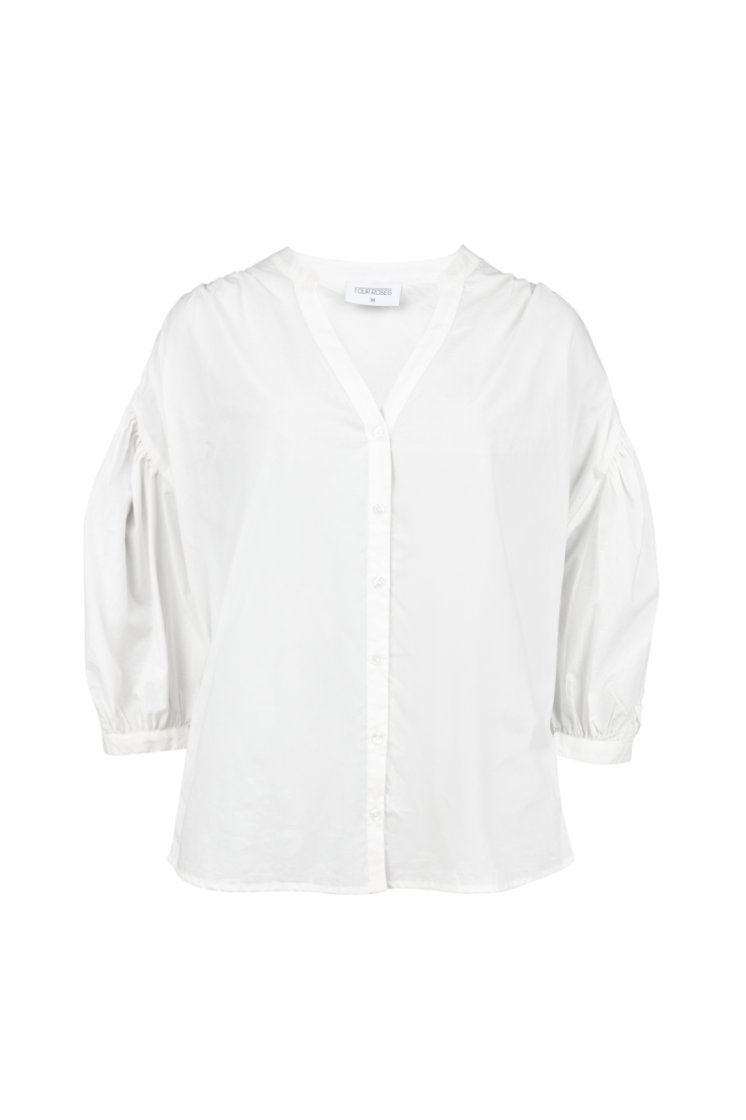 BRODERIE MOUW WHITE/PETROL