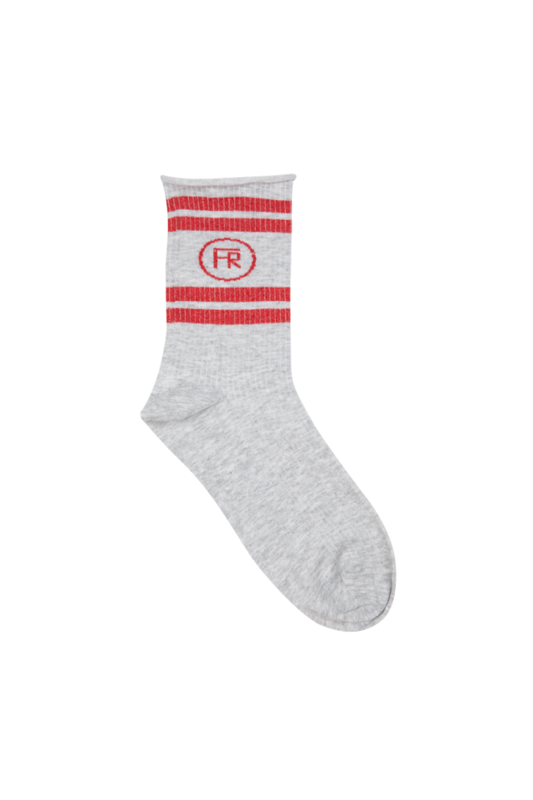 FR SOCKS GREY / RED