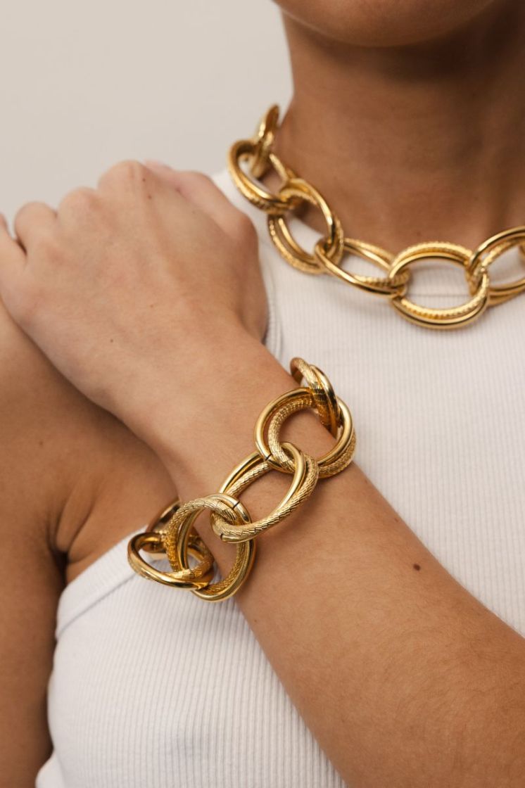 NIKKIE DOUBLE CHAIN BRACELET GOLD
