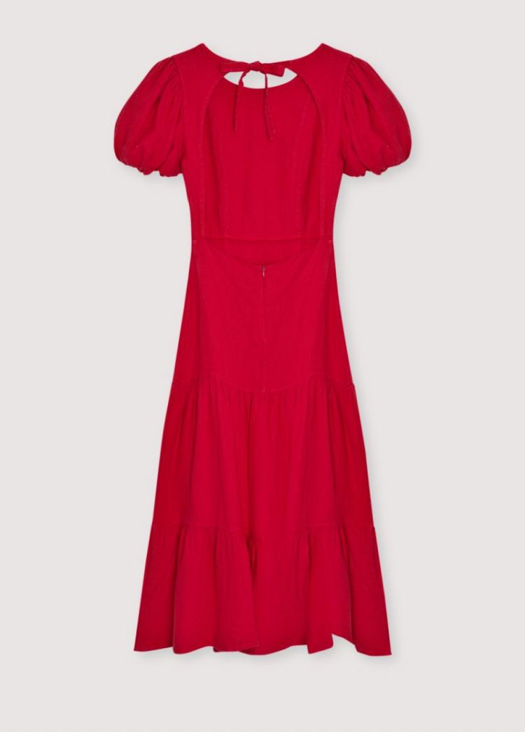 LINEN LONG TULIP RED