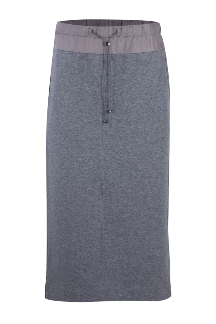 DUOSTOF MIDI SKIRT 808000 GREY