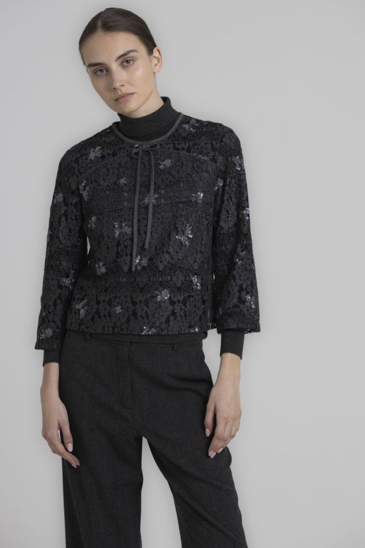 LACE TOP 2764 GRAPHITE