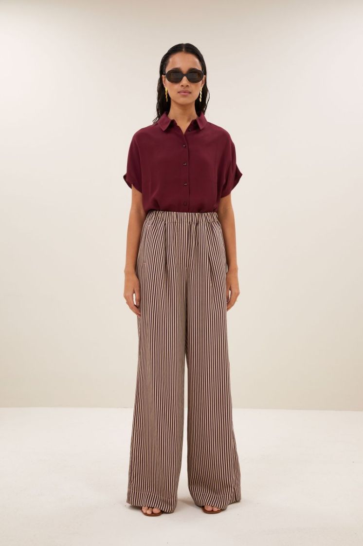 STRIPE 1340  BURGUNDY 