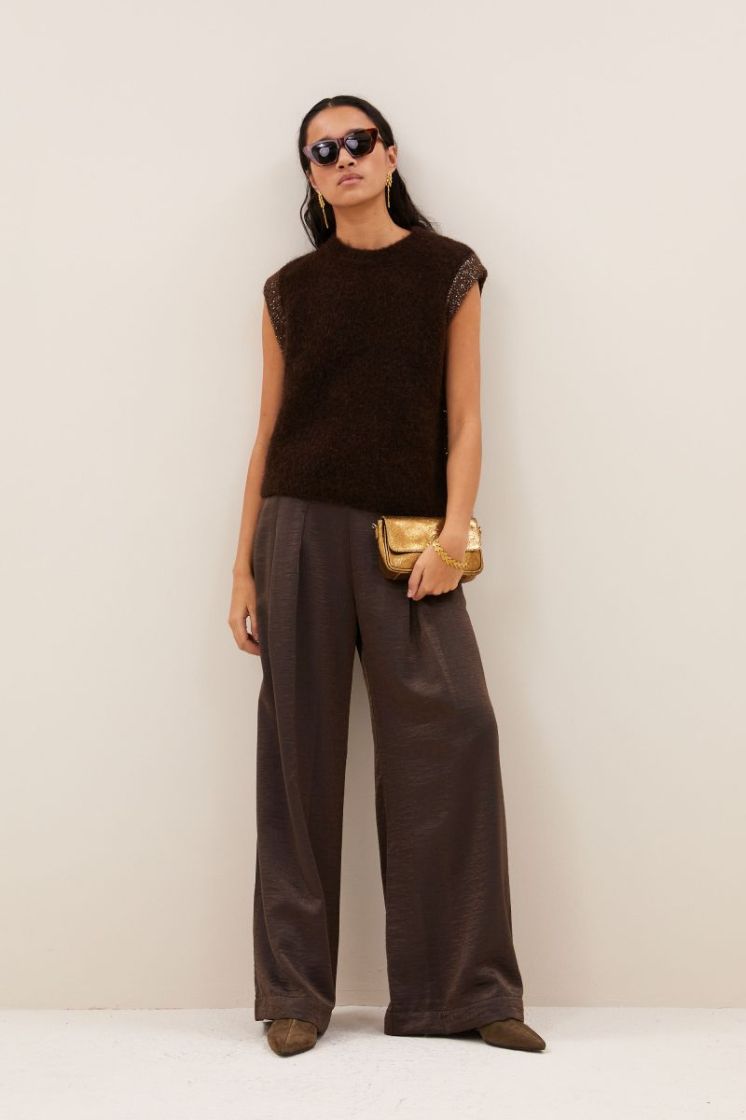 WIDE LEG 725 DEEP BROWN