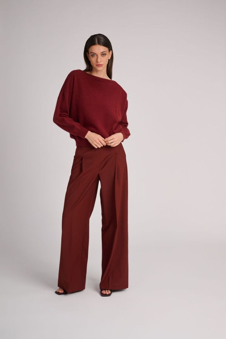 COOLWOOL WIDE LEG RUST