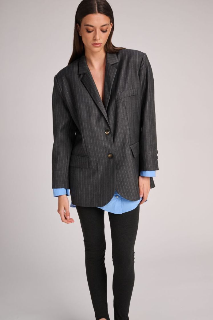PINSTRIPE DARK GREY