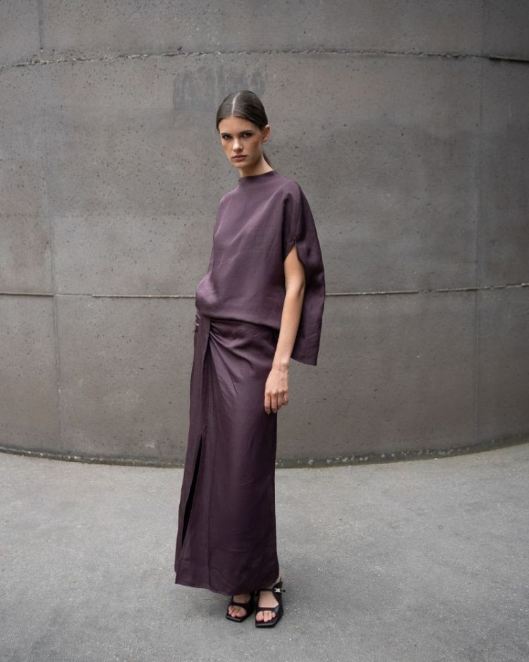 HAMMERED TWILL GRAPE