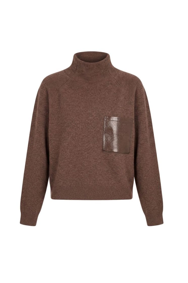 BOLD KNIT TURTLENECK VISON   