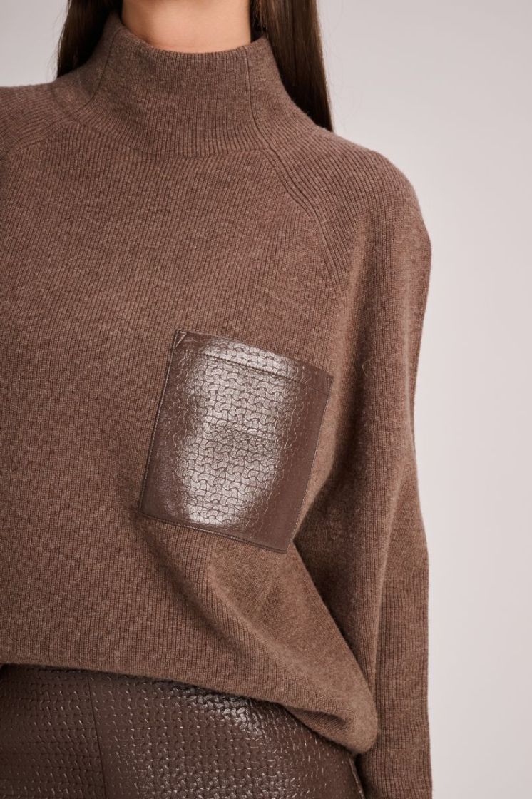 BOLD KNIT TURTLENECK VISON   